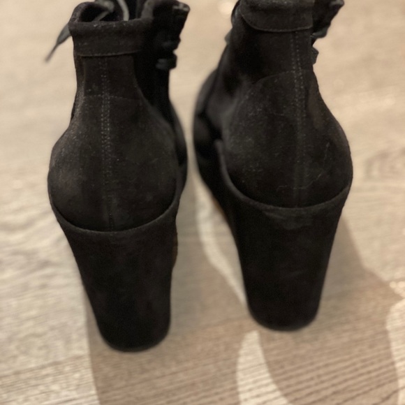 Balenciaga black suede wedge booties! - Picture 3 of 5